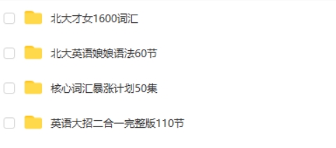 北大英语娘娘语法+核心词汇暴涨计划+英语大招+北大才女1600词汇网课视频第2张