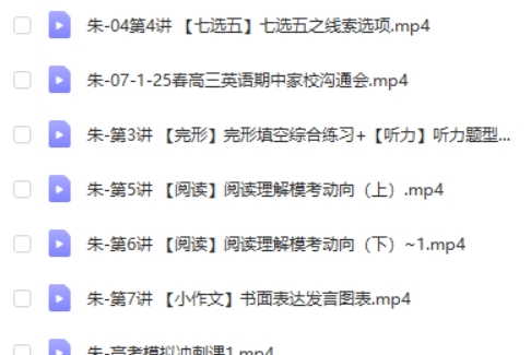 2025朱汉祺英语高三高考英语二轮春季班网课视频第2张