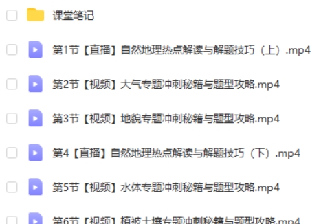 2024孙国勇高三高考地理密训班网课视频第2张