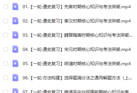 2024-2025朱灵慧高三高考历史暑假班网课视频第2张