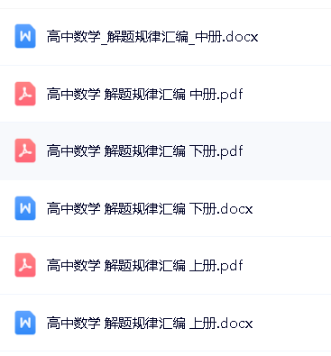 《高中数学解题规律汇编》上中下三册PDF+WORD第3张