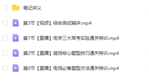 作业帮【易物理&middot;24元旦集训】高二物理模块突破班网课视频第2张