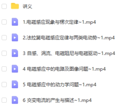 2023于冲高中高三高考物理（第三阶段）网课视频第2张