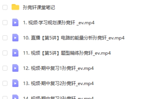 2024孙竞轩高二物理（A+一轮秋季班）网课视频第2张