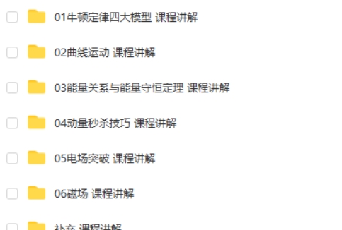 高中物理 六大核心考区秒杀技巧讲义+实战训练+课程讲解  网课视频第2张