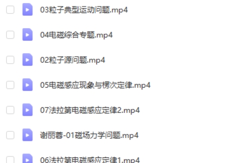 2024谢丽荣高中高二物理（寒假班）网课视频第2张