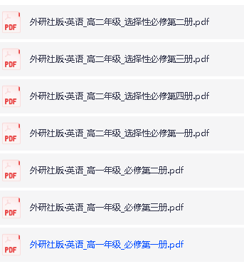 外研社版高中一二三英语电子课本教材2025年春（必修+选修）合集（PDF版下载）第2张