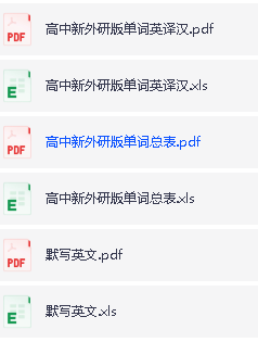 外研版高中英语词汇表&默写背诵表/卡片（必修+选修）分册&汇总（PDF/Excel/Word版下载）第4张