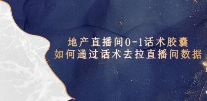 《房地产直播间0-1话术胶囊》通过话术去拉直播间数据第1张