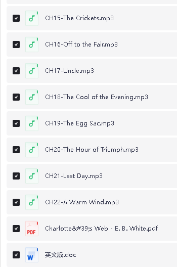 夏洛的网Charlotte's web 22本电子书+配套音频+精读课+练习+电影下载第4张