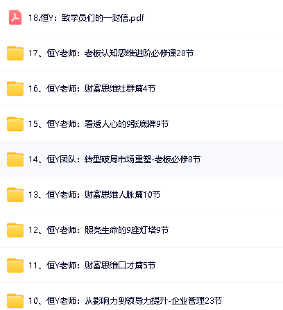 恒洋老师课程视频全套合集下载第3张