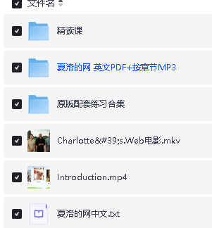 夏洛的网Charlotte's web 22本电子书+配套音频+精读课+练习+电影下载第2张