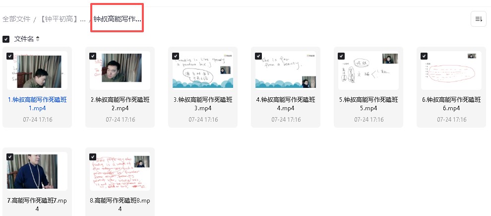 钟平英语语法大招+高能写作+3500单词大招全套视频下载第5张
