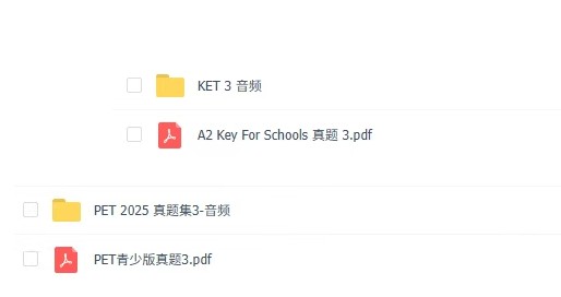2025剑桥青少版真题3【KET+PET】PDF+MP3第2张