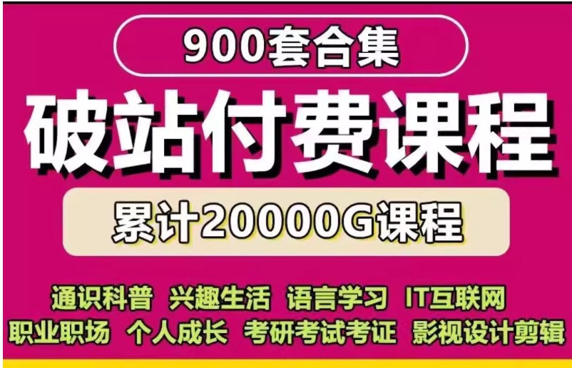 2025年B站付费课程合集共262套网盘下载第1张