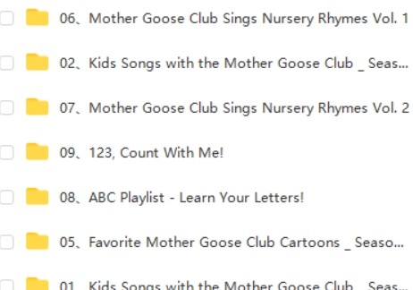 《Mother Goose Club》鹅妈妈童谣集配套10大主题共233集音频第2张