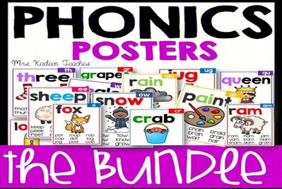 自然拼读Phonics词根闪卡Phonics Poster Mega Bundle共131张PDF第1张