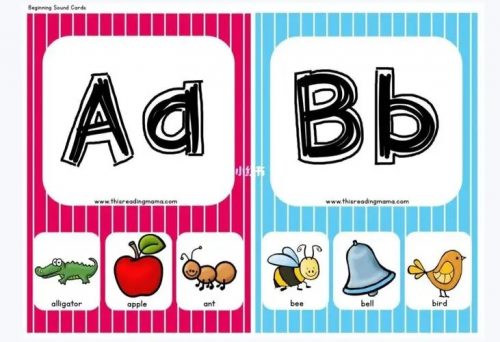 《自然拼读Phonics26个字母和单词》200多动画+26个单词卡片第1张