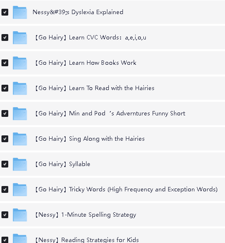 【Nessy】与【Go Hairy】自然拼读动画全套下载第2张