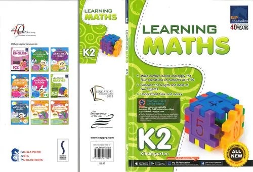 《新加坡数学SAP LEARNING MATHS》新版N-K2共3册第1张